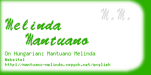 melinda mantuano business card